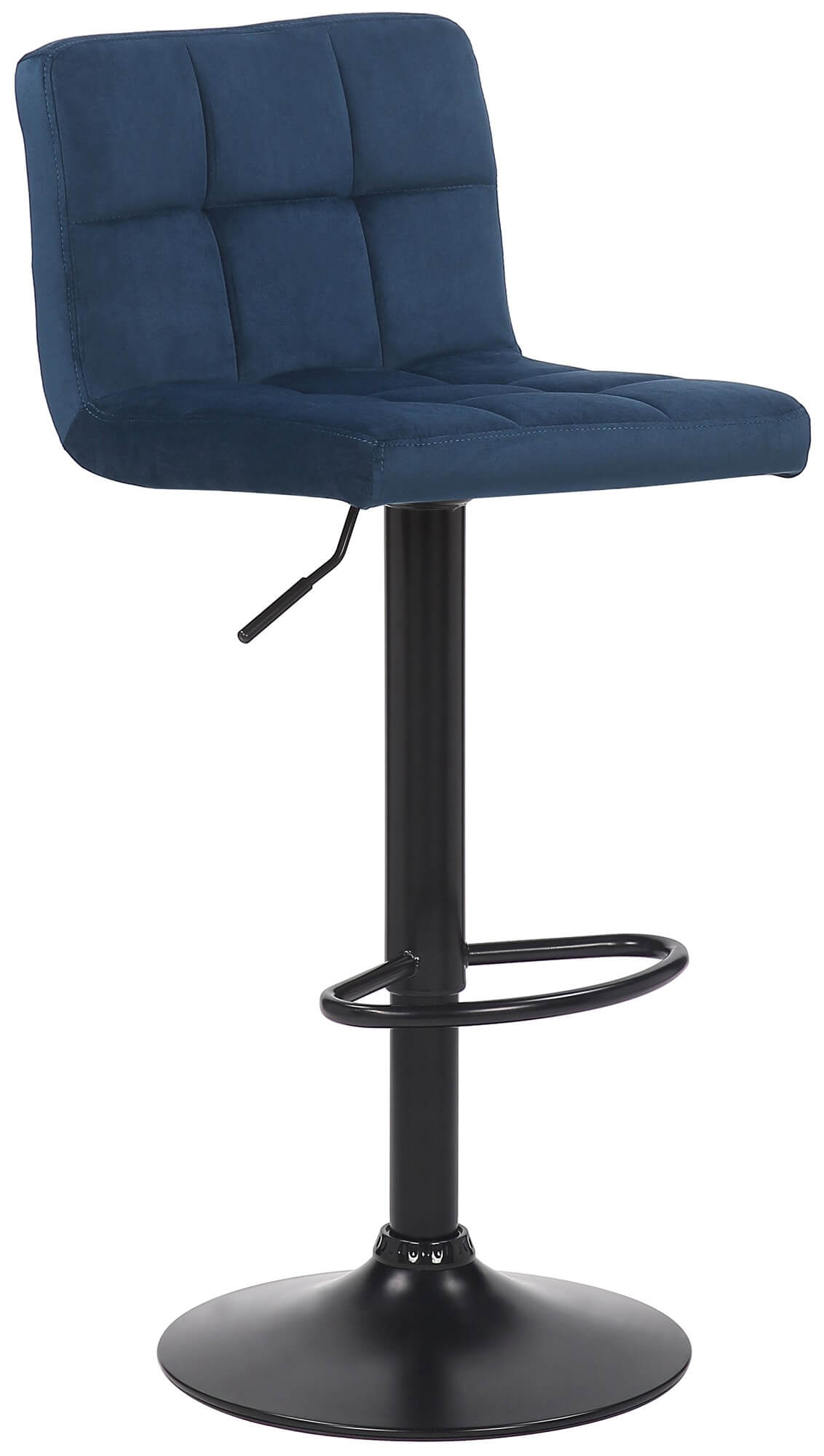 Tabouret de bar Feni en velours Bleu