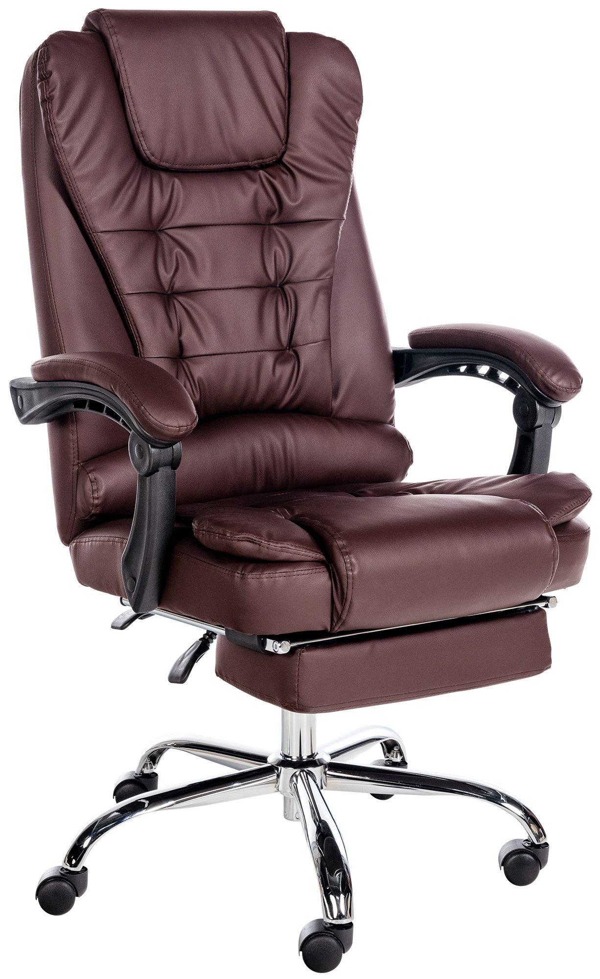 Fauteuil de bureau Oxygen en Tissu ou Similicuir Bordeaux Similicuir