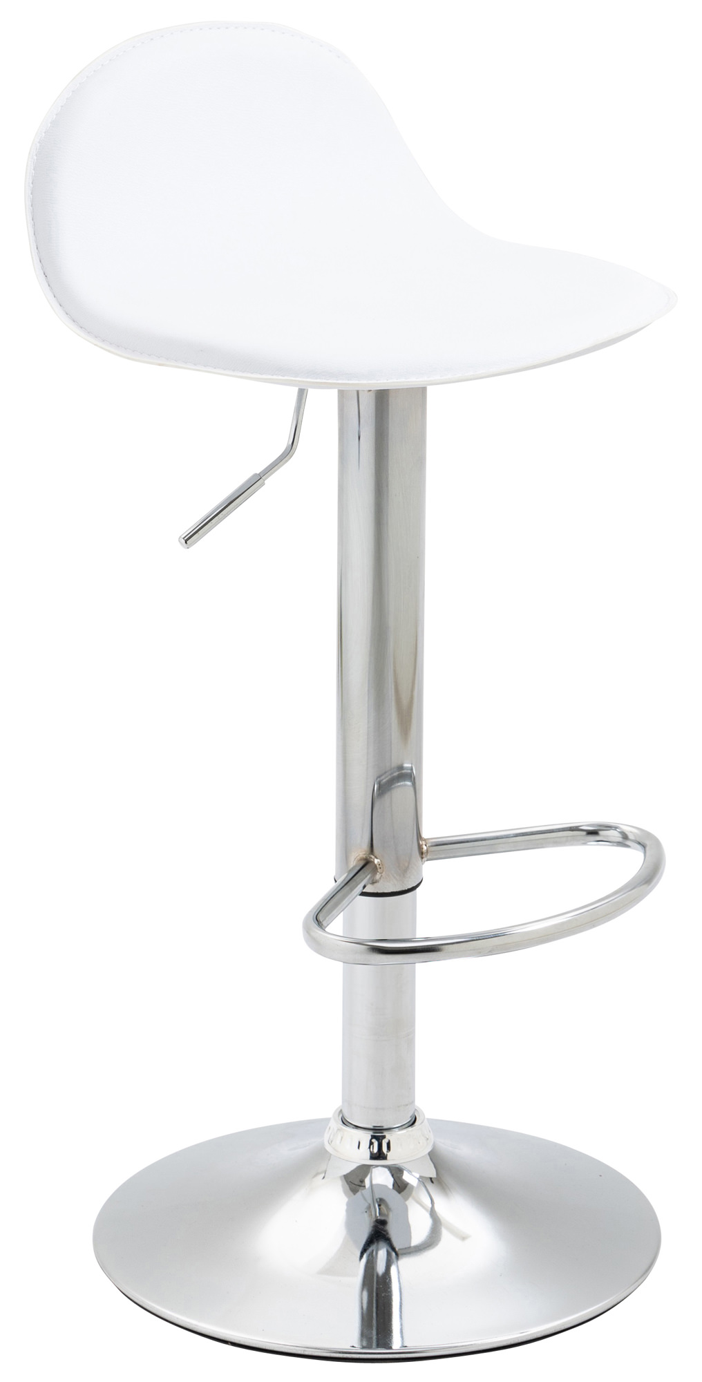 Lot de 2 tabourets de bar design Lana V2 similicuir Blanc Chrome