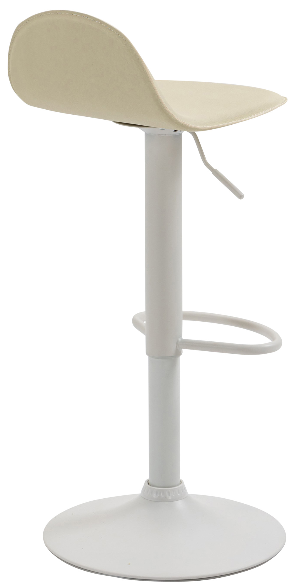 Tabouret de Bar Design Lana V2 similicuir Crème Blanc