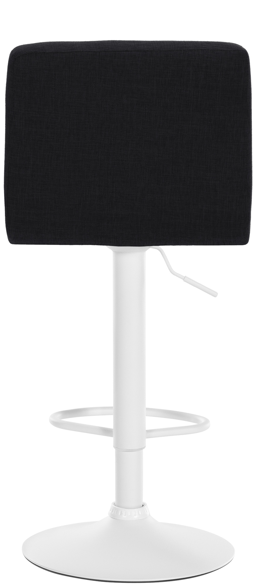 Lot de 2 tabourets de bar Calma tissu Métal blanc mat Noir