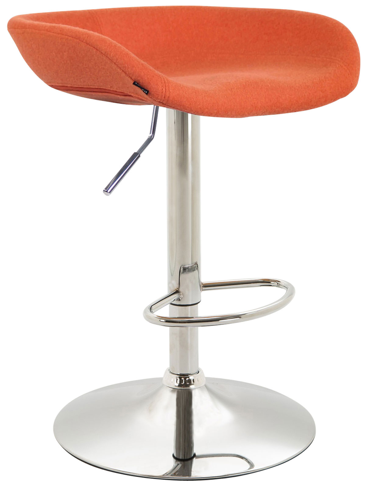 Tabouret de bar Anaheim feutre Orange Chrome