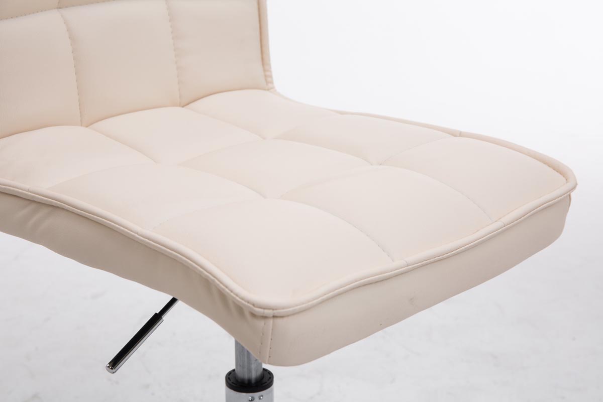 Chaise de salle à manger Peking V2 similicuir avec pied trompette Crème