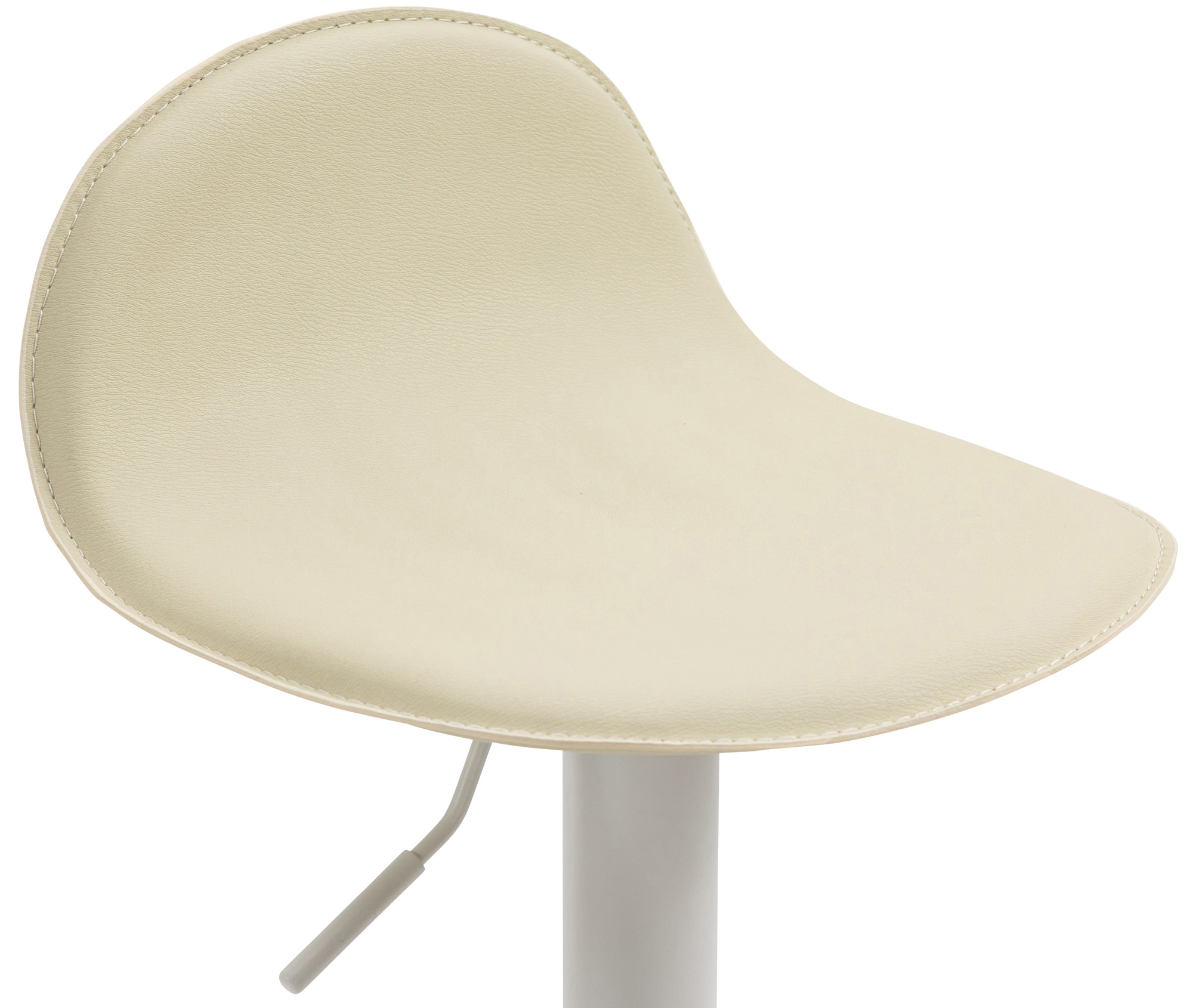 Tabouret de Bar Design Lana V2 similicuir Crème Blanc