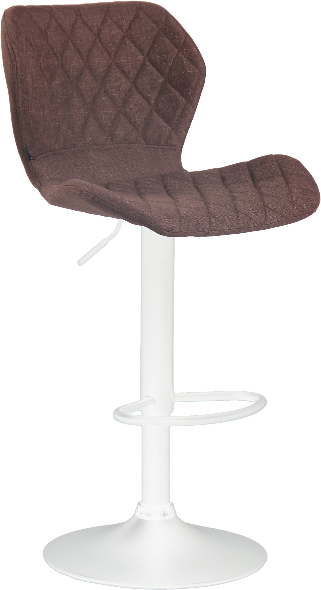 Tabouret de bar Cork en tissu Marron Blanc