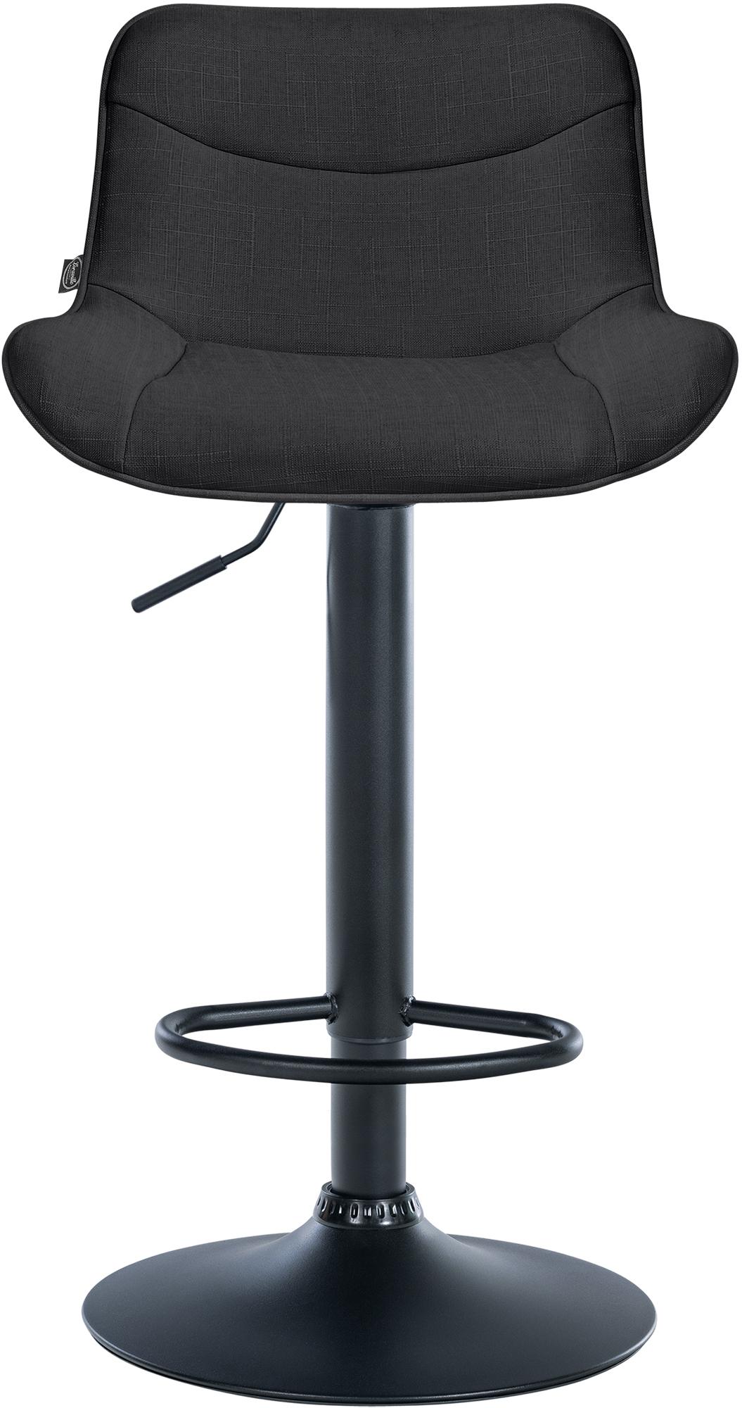 Tabouret de bar Vonore Tissu Noir Noir