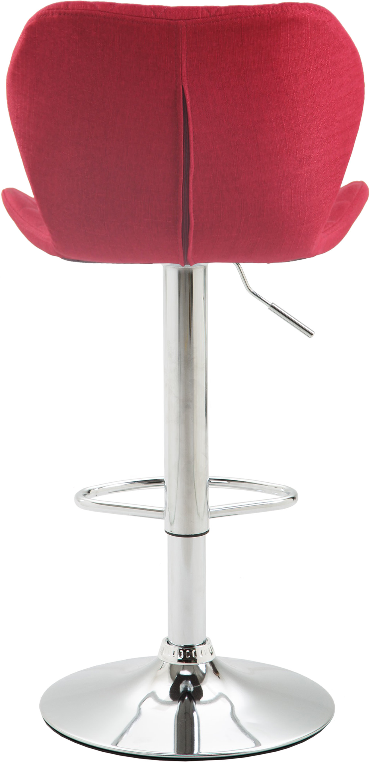 Tabouret de bar Cork en tissu Rouge Chrome