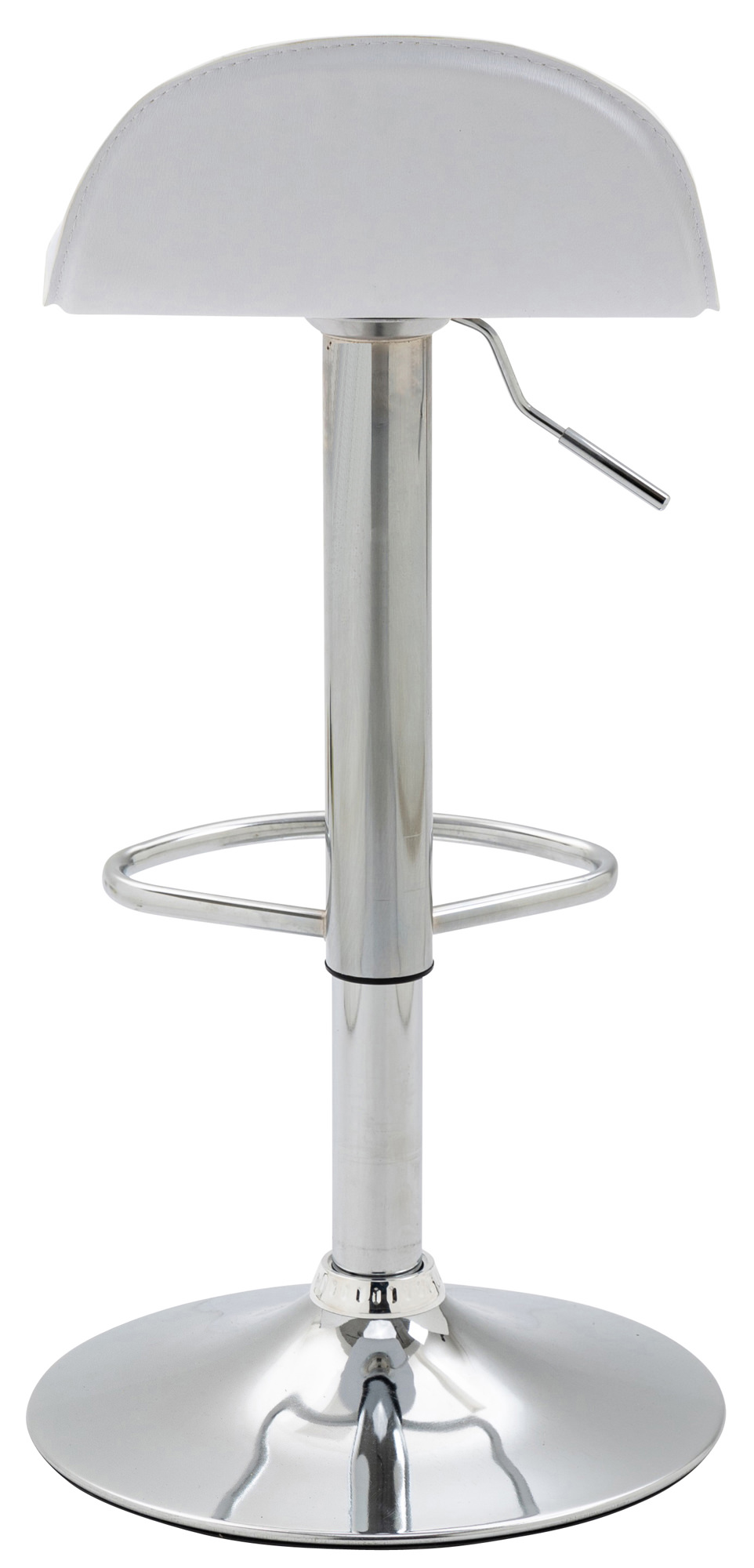 Lot de 2 tabourets de bar design Lana V2 similicuir Blanc Chrome