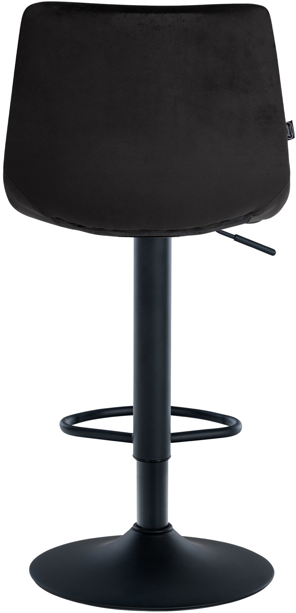 Lot de 2 tabourets de bar Jerry velours Noir Noir