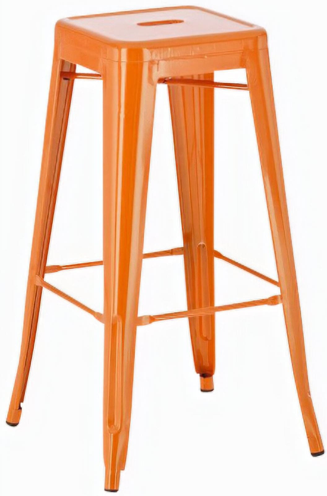 Tabouret de bar 100% en métal JOSHUA Orange