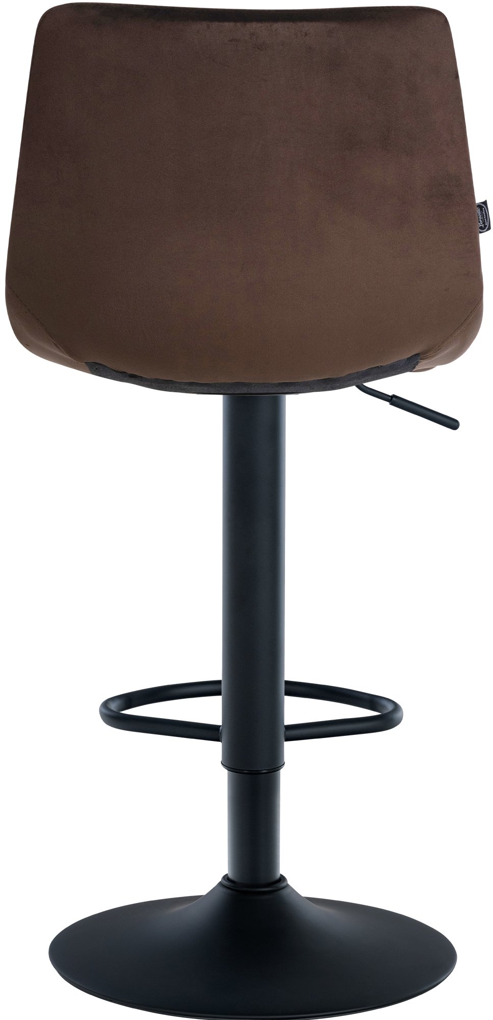 Lot de 2 tabourets de bar Jerry velours Marron Noir