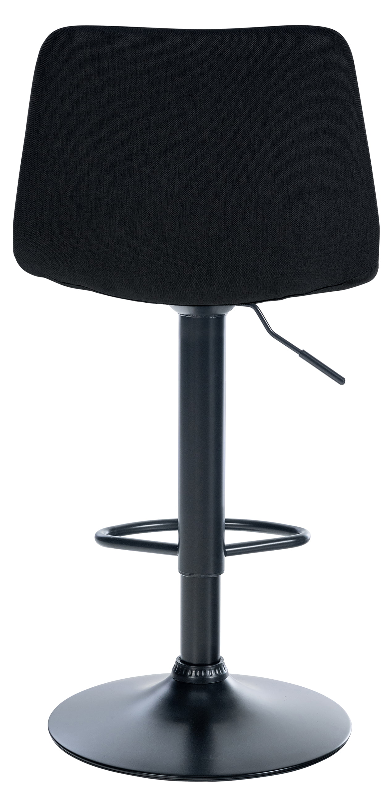 Tabouret de bar Divo en Tissu Pied trompette en Métal Noir Noir