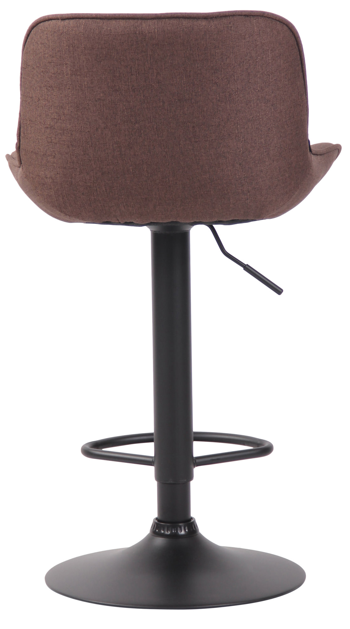 Tabouret de bar Lentini en Tissu avec Piètement trompette en Métal Marron Noir