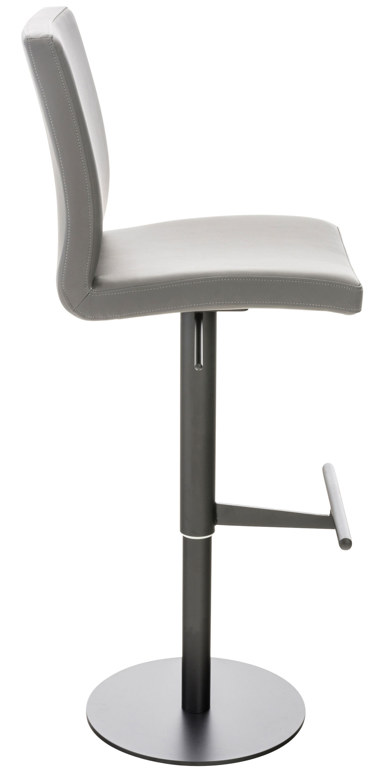 Tabouret de bar Cadiz en similicuir Gris Noir