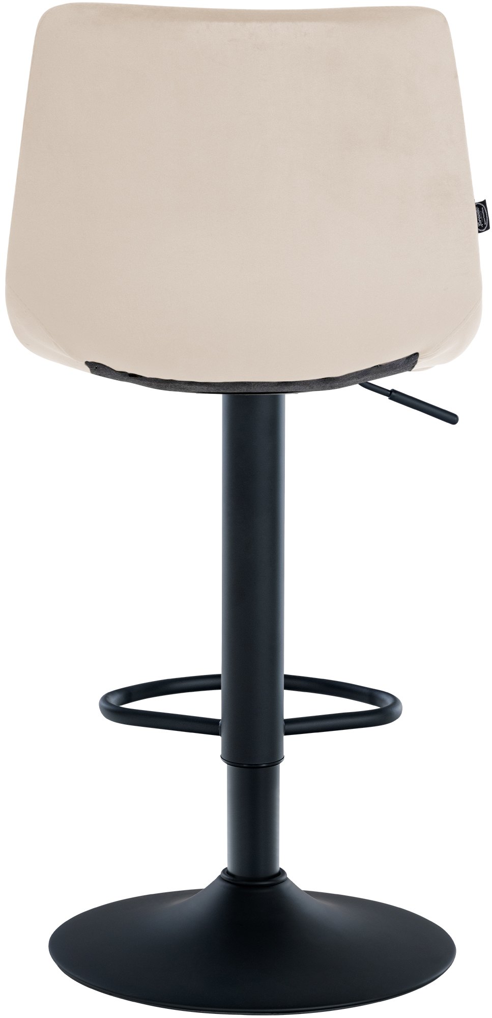 Lot de 2 tabourets de bar Jerry velours Crème Noir