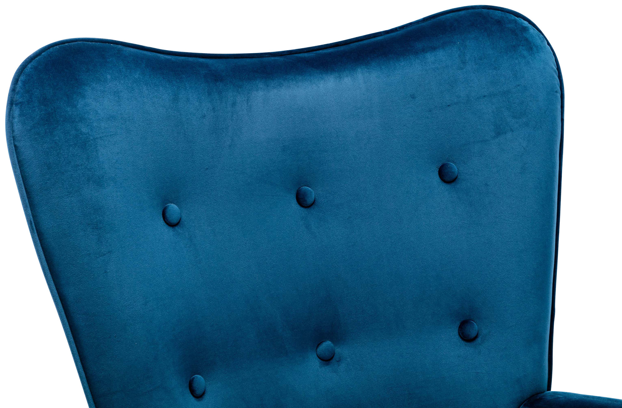 Fauteuil à bascule Sanka en Velours Bleu