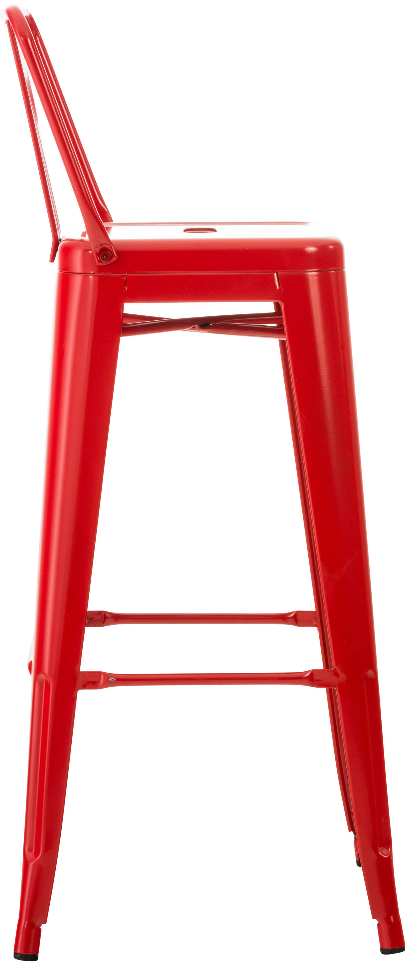 Tabouret de bar en métal Mason Rouge