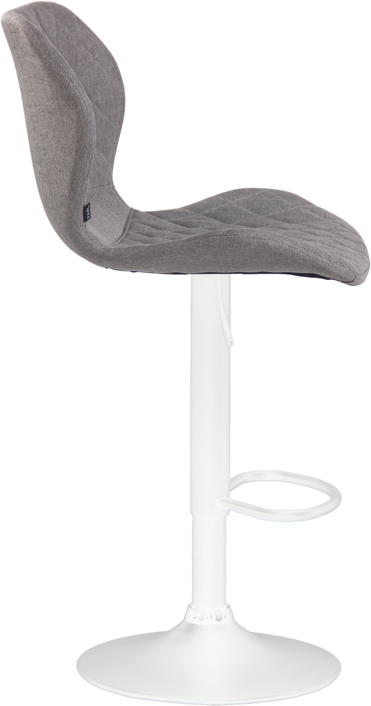 Tabouret de bar Cork en tissu Gris Blanc