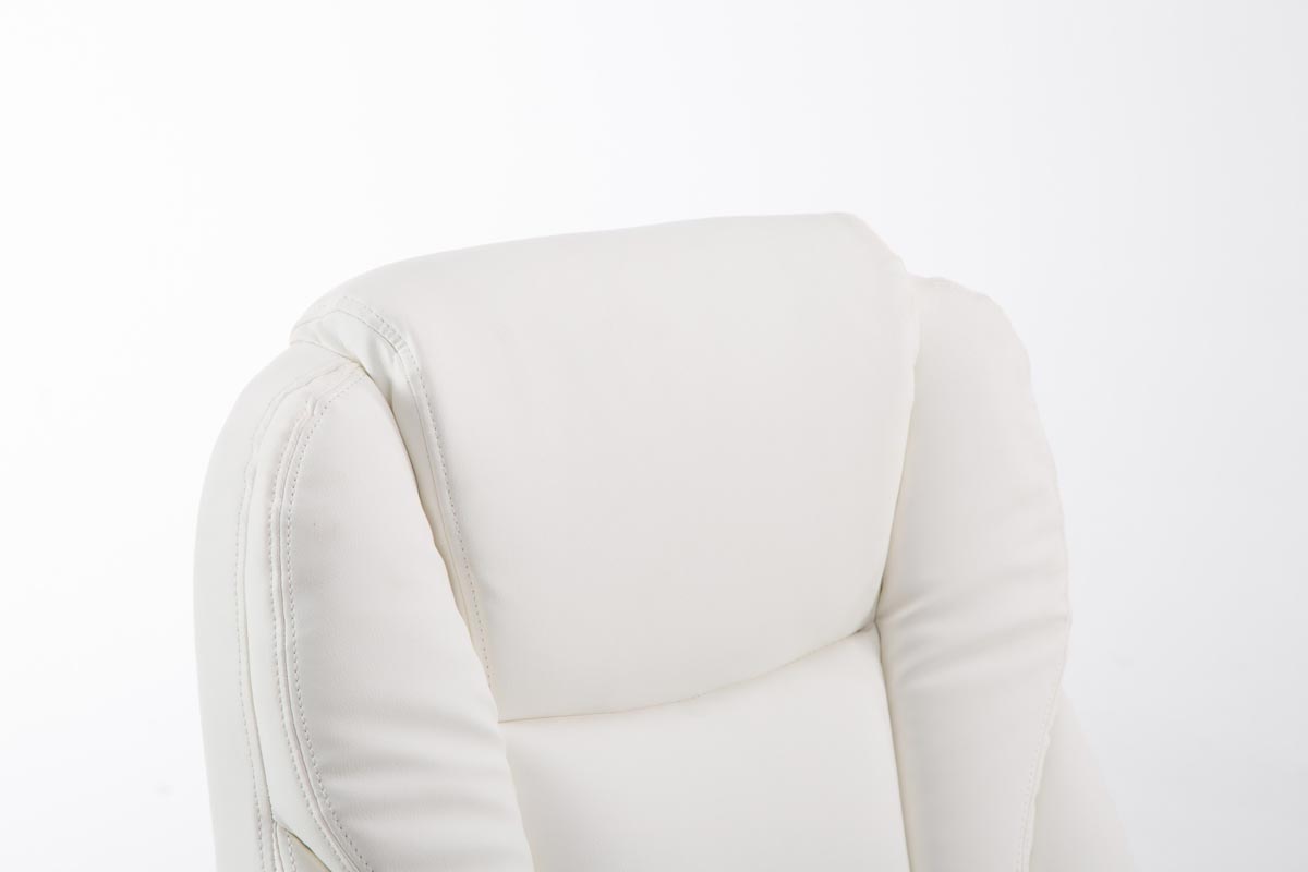 Fauteuil de bureau Pacific avec un repose-pieds intégré Blanc