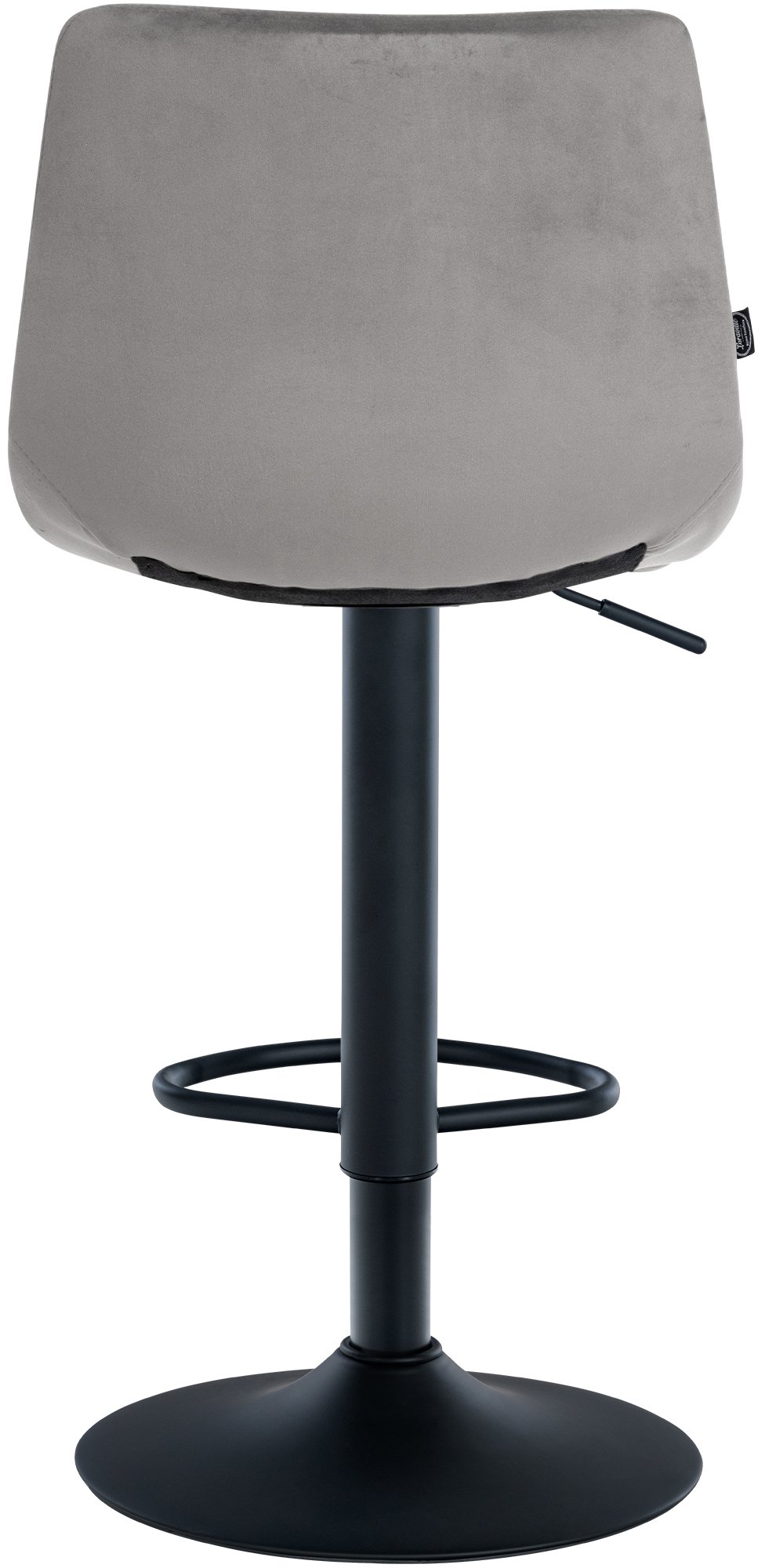 Lot de 2 tabourets de bar Jerry velours Gris Noir