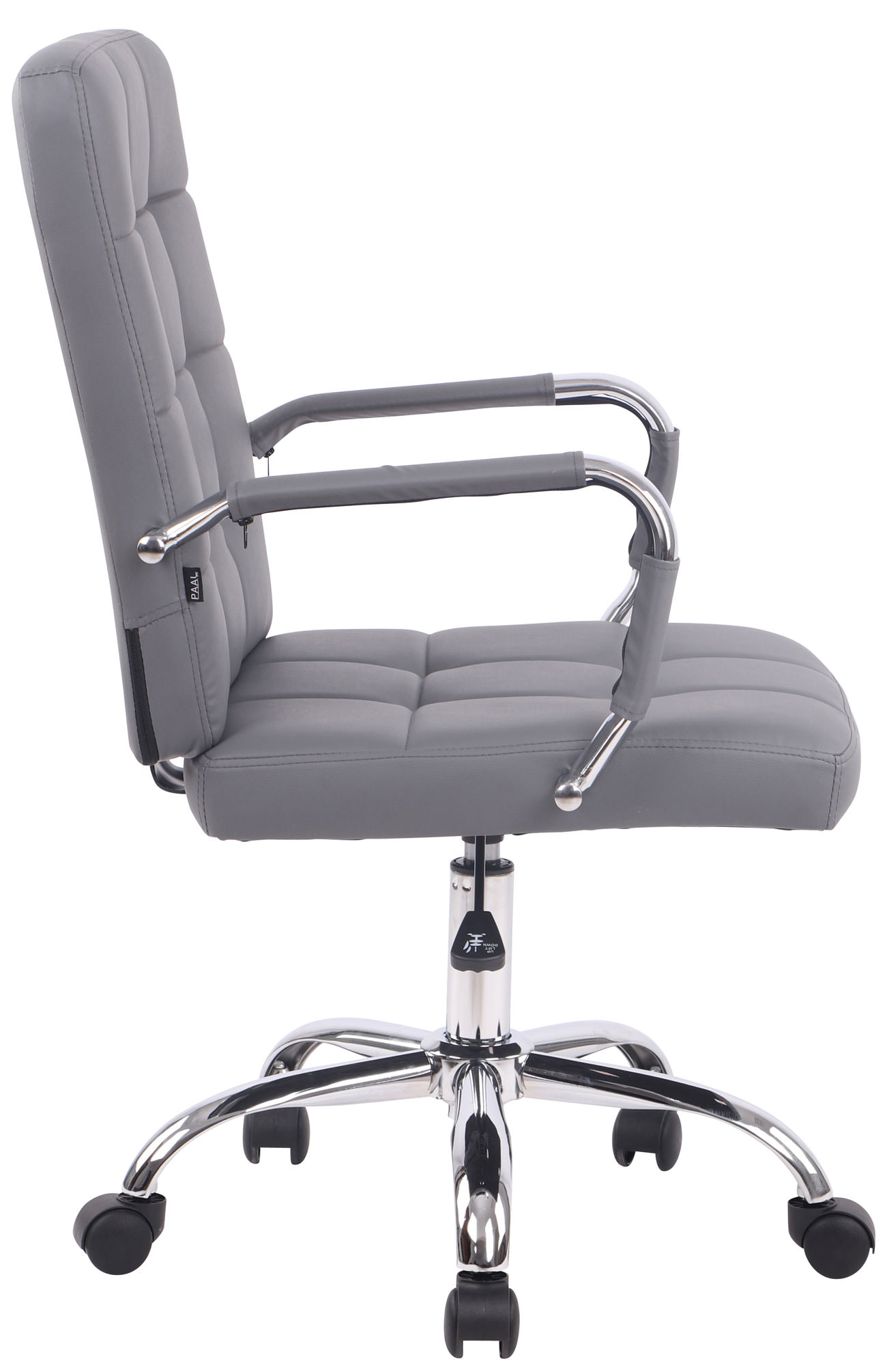 Chaise de bureau Deli Pro similicuir Gris