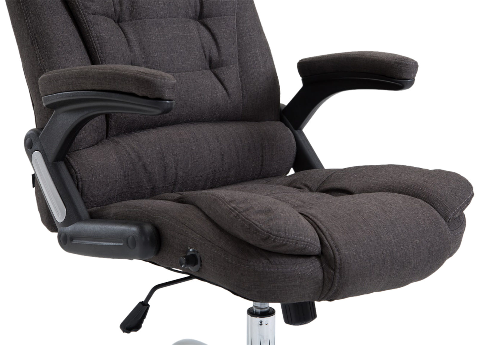 Fauteuil de chef Thor en tissu Gris foncé