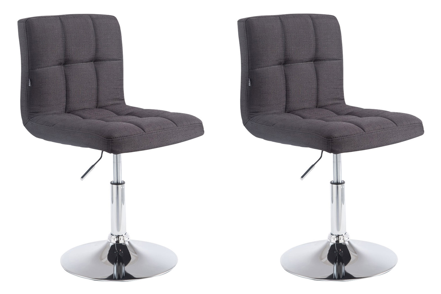 Lot de 2 chaises lounge Palma V2 en tissu Noir