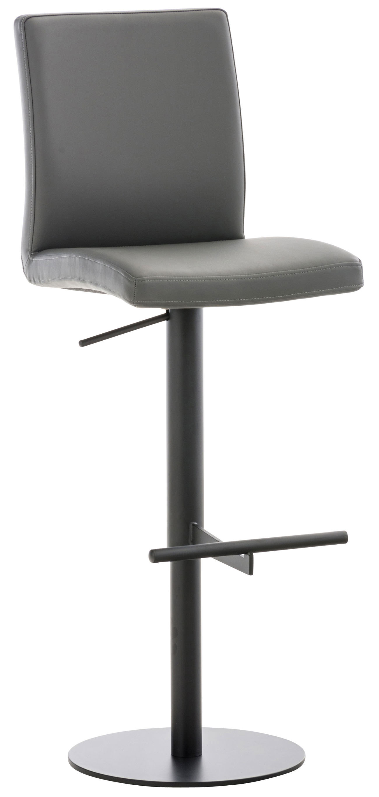 Tabouret de bar Cadiz en similicuir Gris Noir