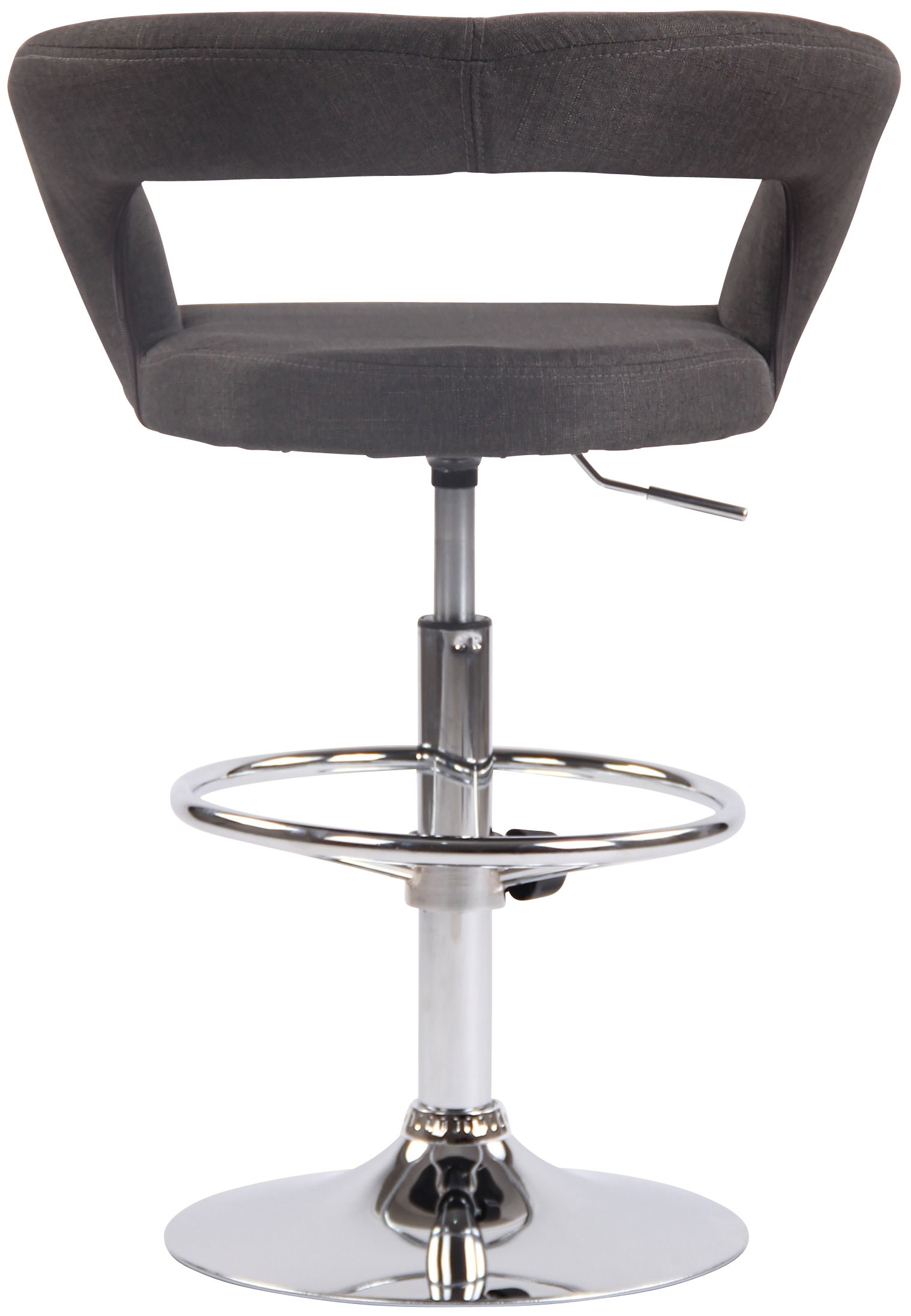 Tabouret de bar Jaen en tissu ou similicuir Gris foncé Tissu