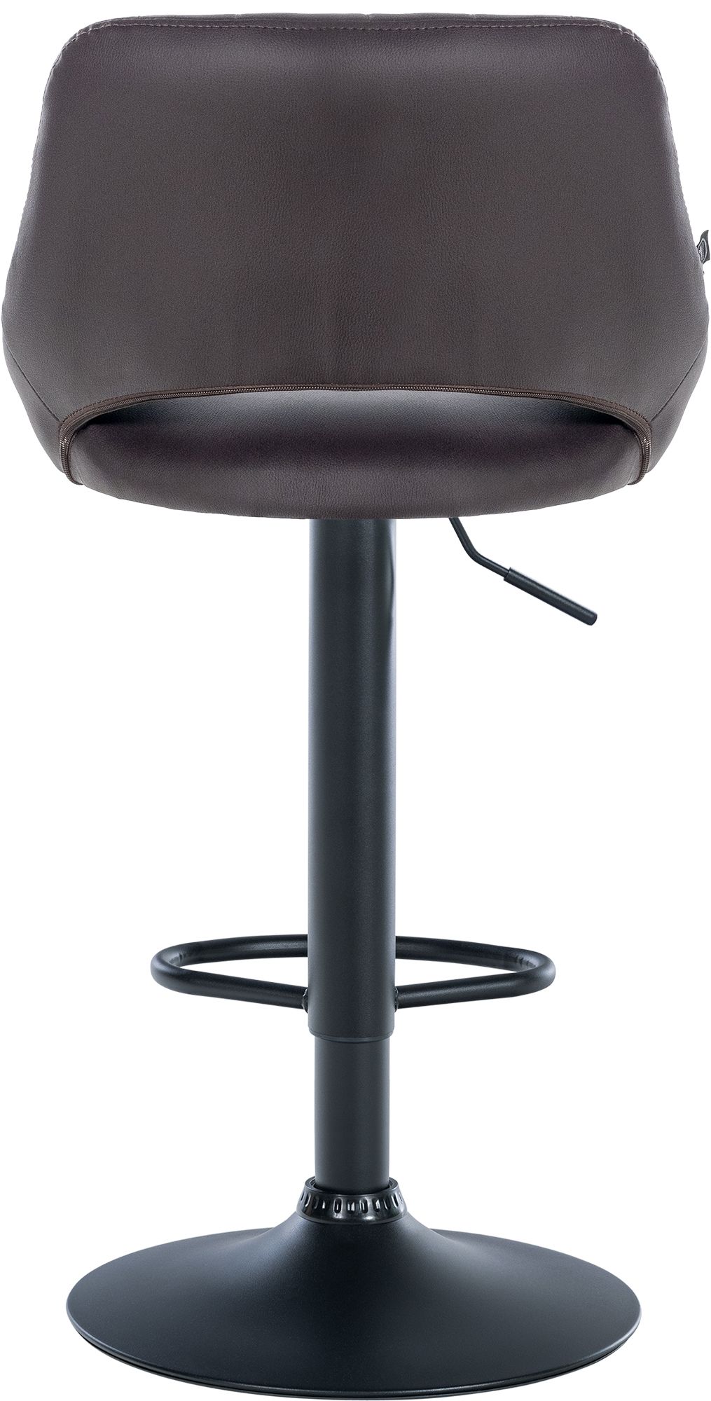 Tabouret de bar Milet similicuir Marron Noir