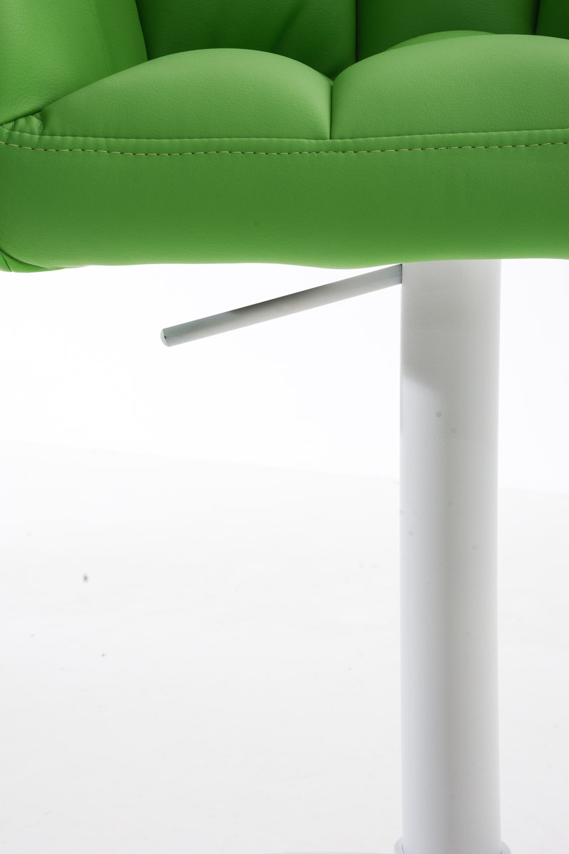 Tabouret de bar Damaso en similicuir Vert Blanc