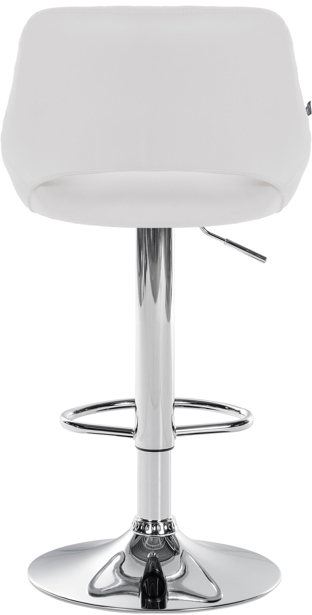 Tabouret de bar Milet similicuir Blanc Chrome