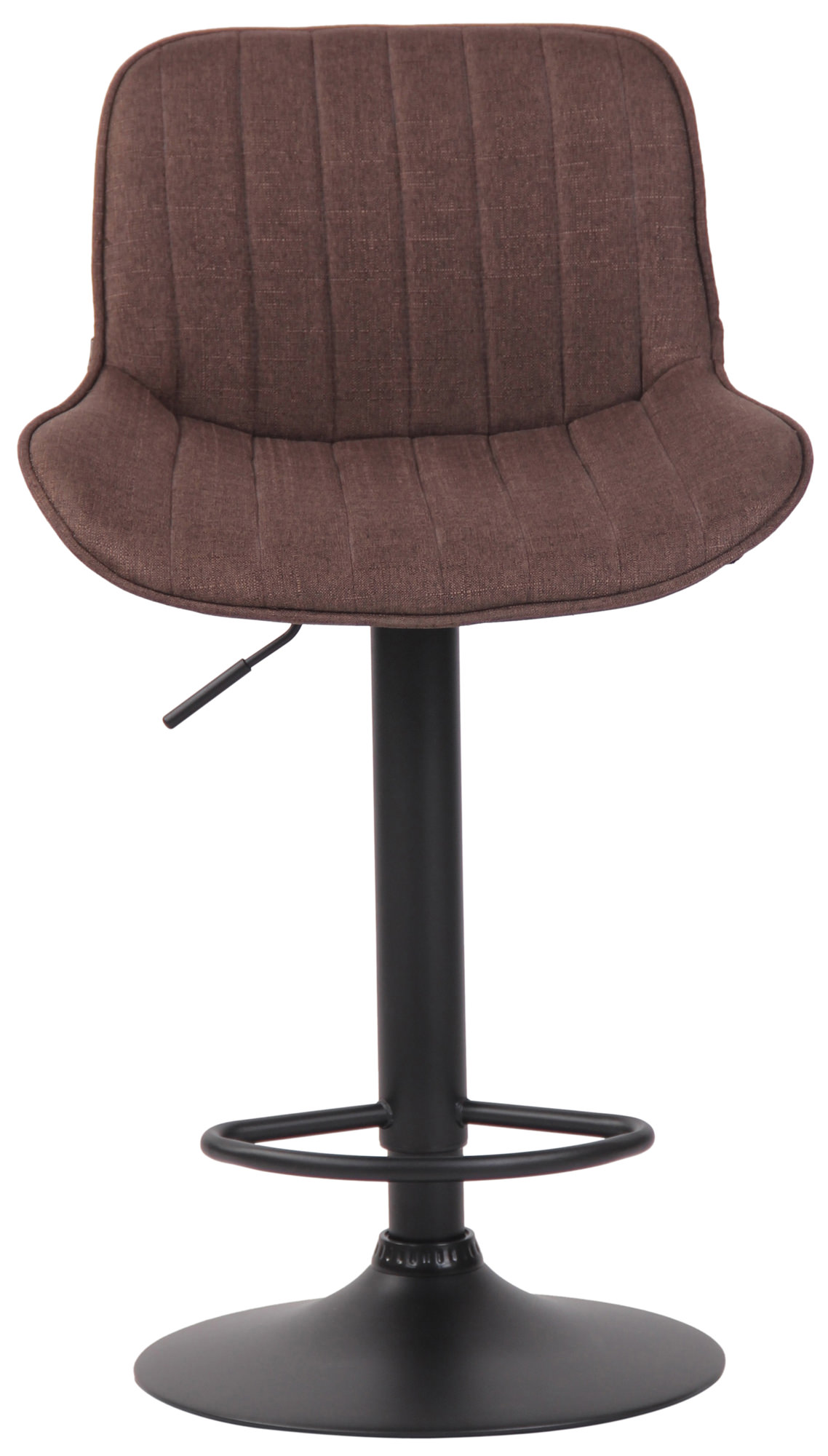 Tabouret de bar Lentini en Tissu avec Piètement trompette en Métal Marron Noir