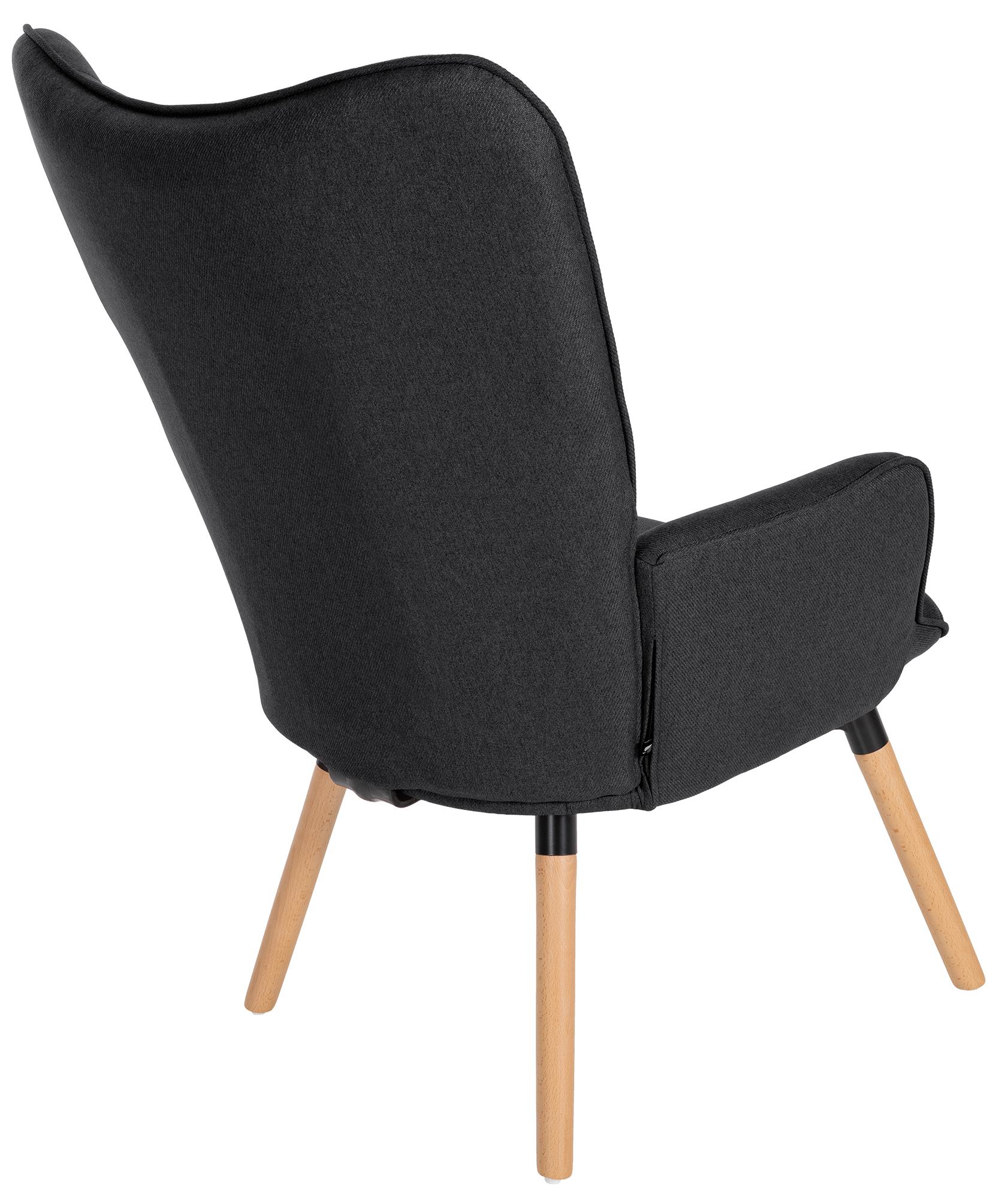 Fauteuil Garding Tissu Noir