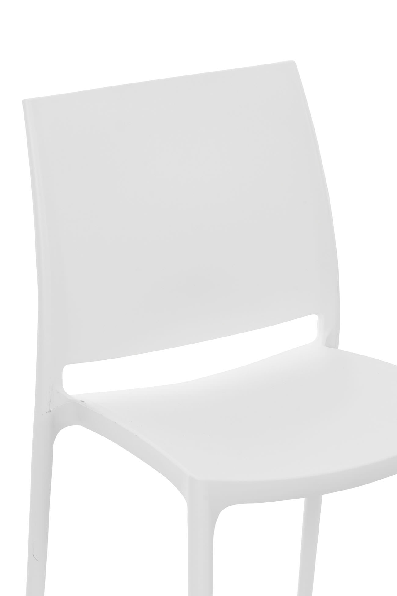 Lot de 2 chaises de jardin empilables Maya en plastique Blanc