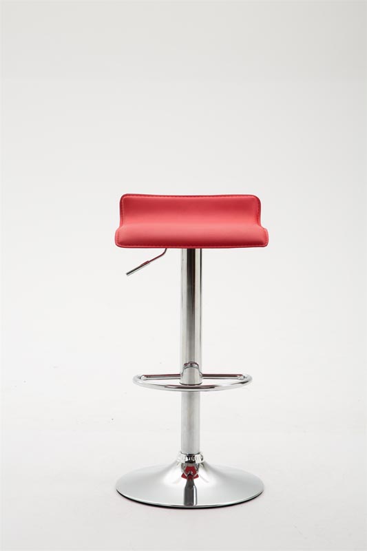 Tabouret de bar Dyn V2 similicuir Rouge Chrome