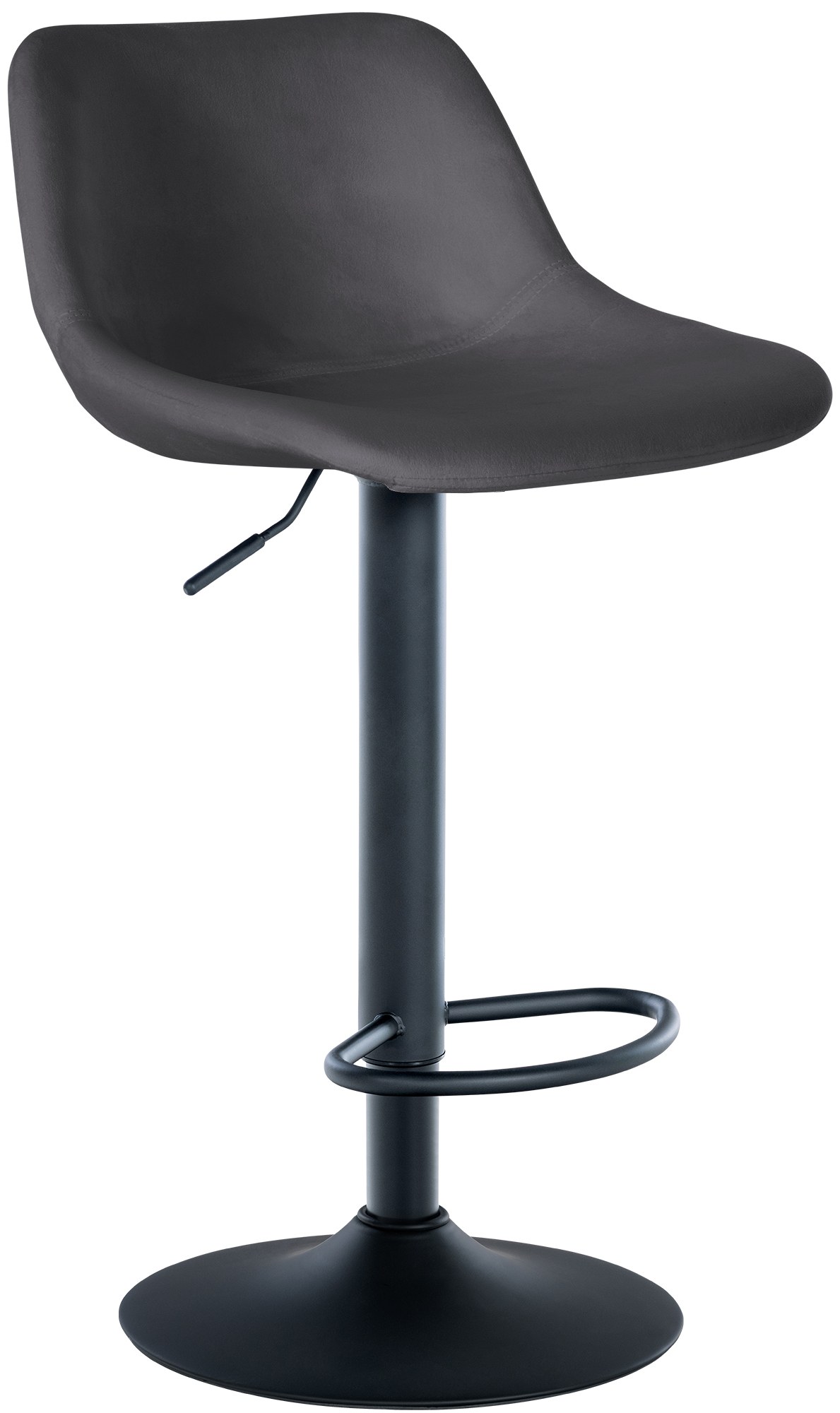 Tabouret de bar Loft Gris foncé Velours