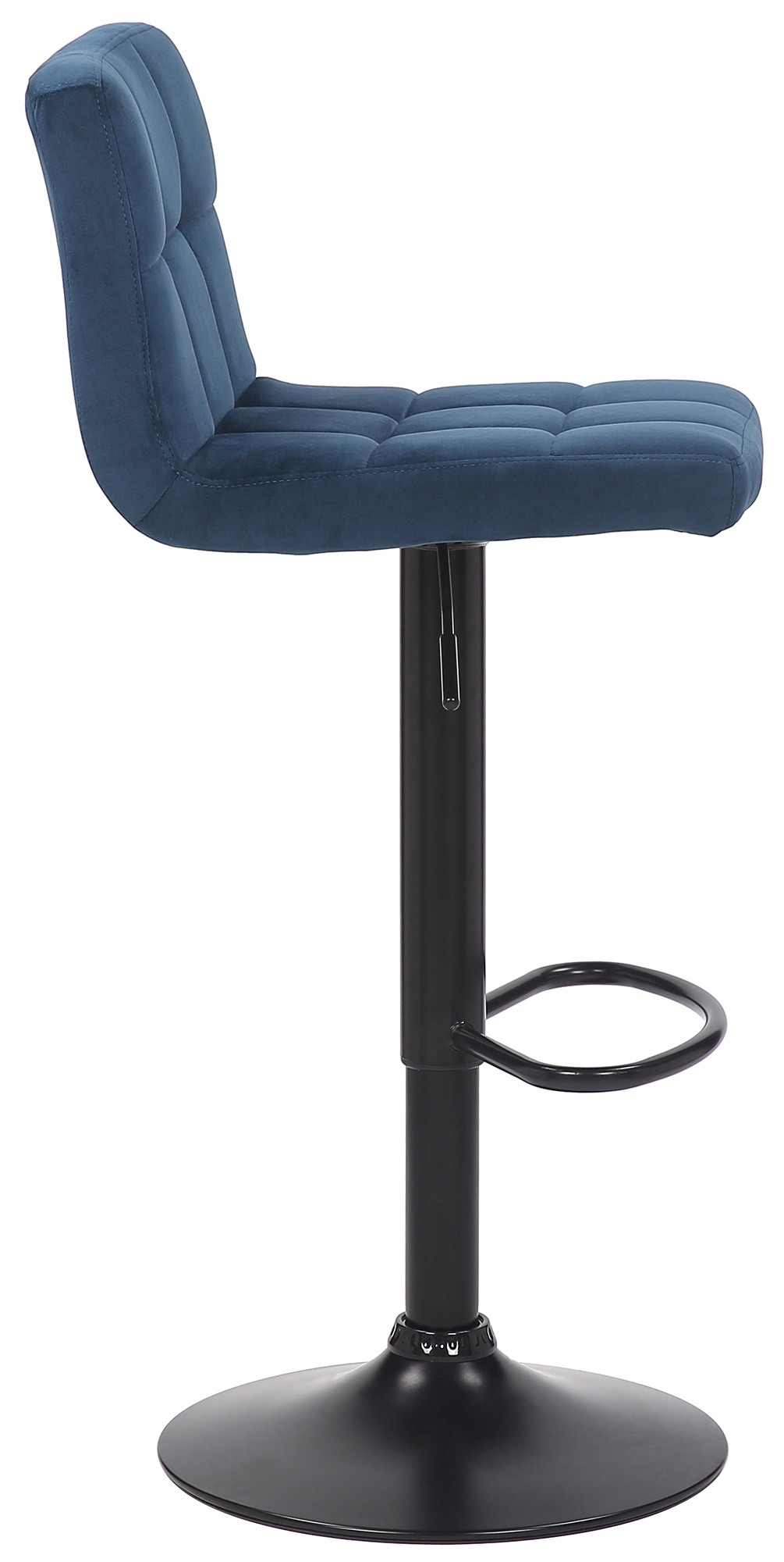 Tabouret de bar Feni en velours Bleu