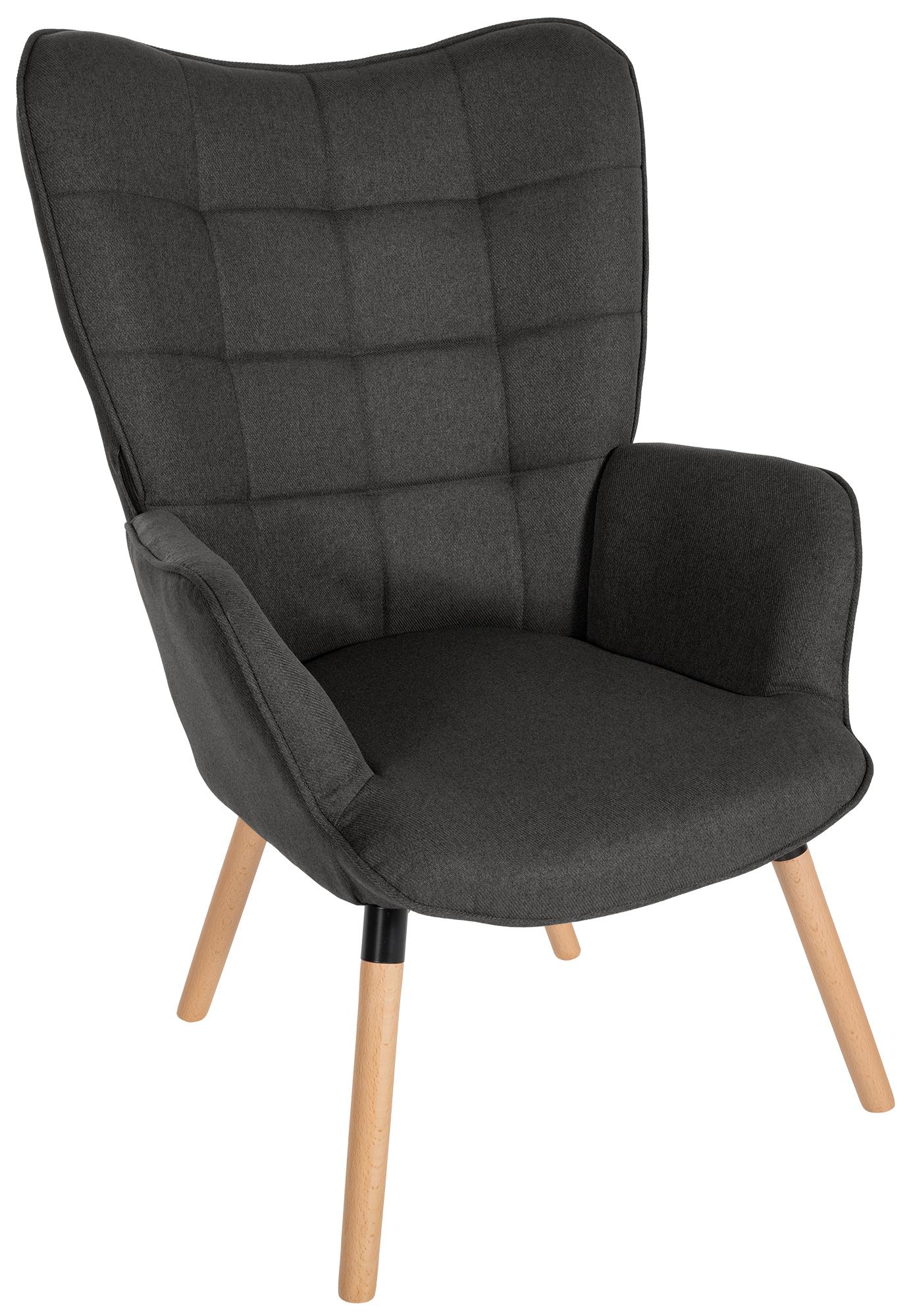 Fauteuil Garding Tissu Gris foncé