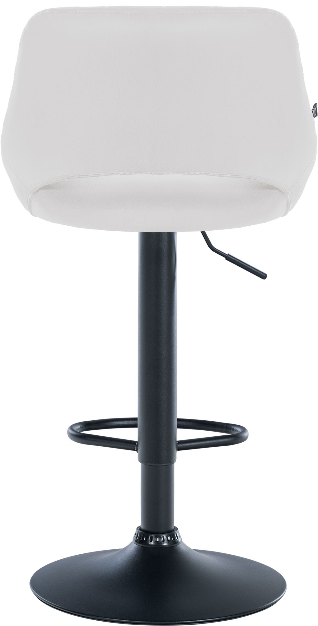 Tabouret de bar Milet similicuir Blanc Noir