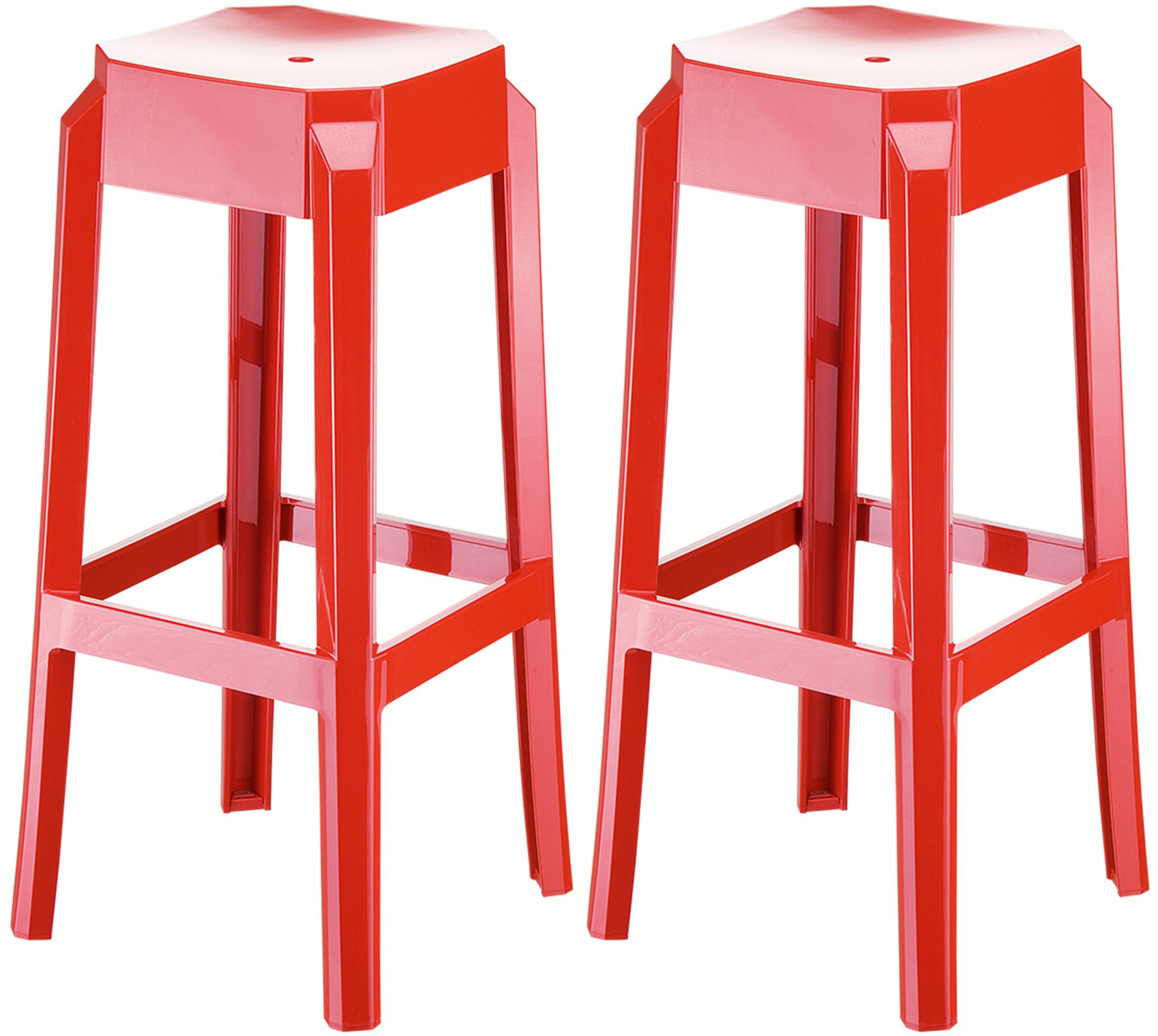 Lot de 2 tabourets de bar Fox Rouge