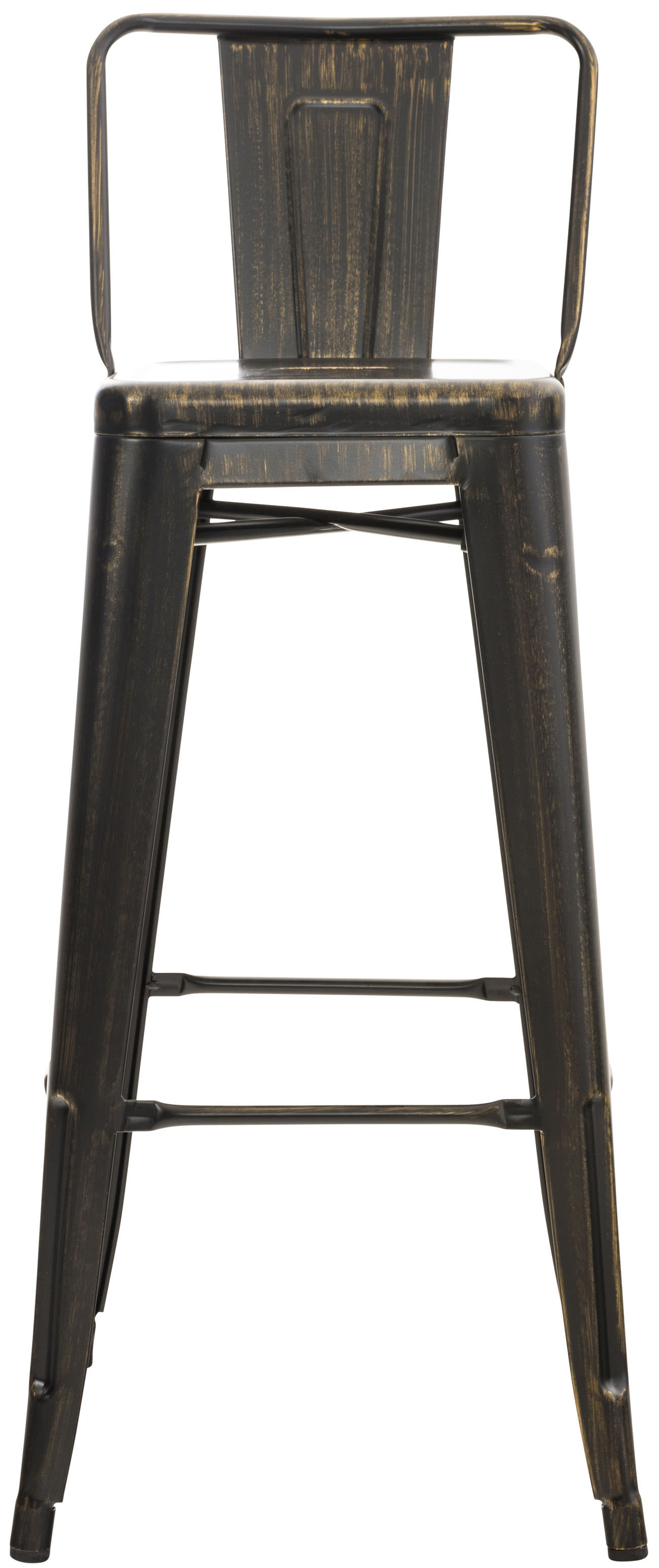 Lot de 4 tabourets de bar Mason Noir-Or