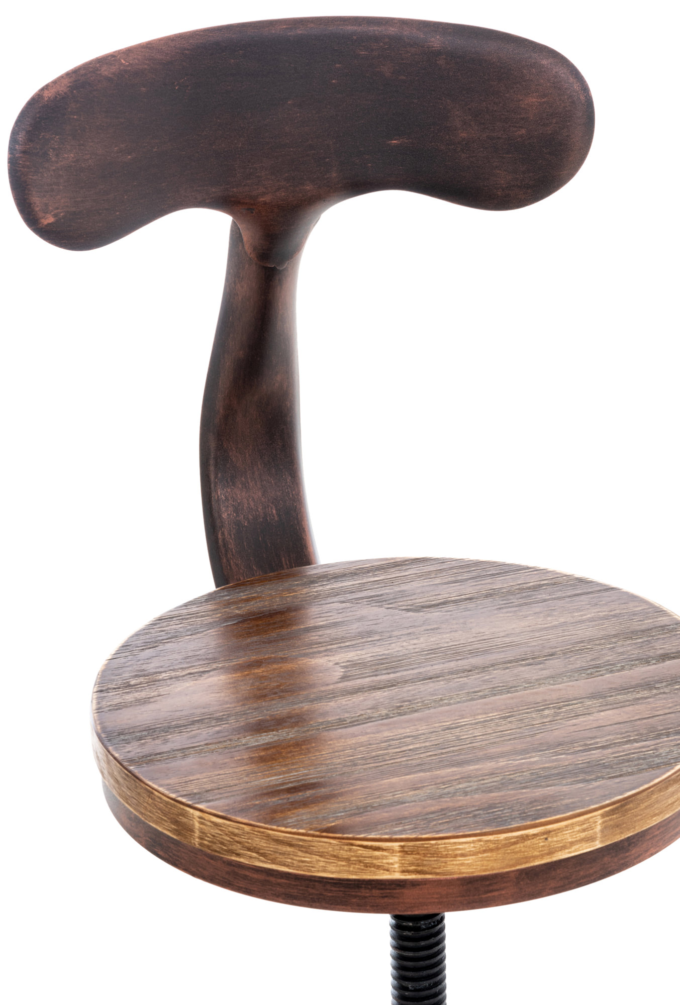 Tabouret de bar Hanam au style industriel Bronze