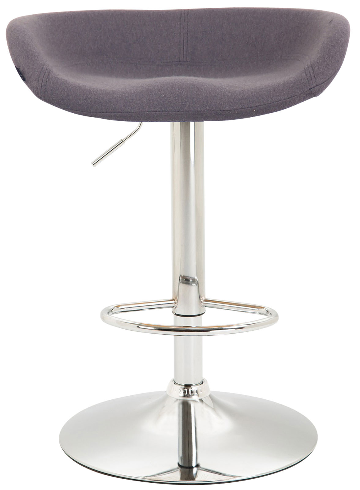 Tabouret de bar Anaheim feutre Gris Chrome