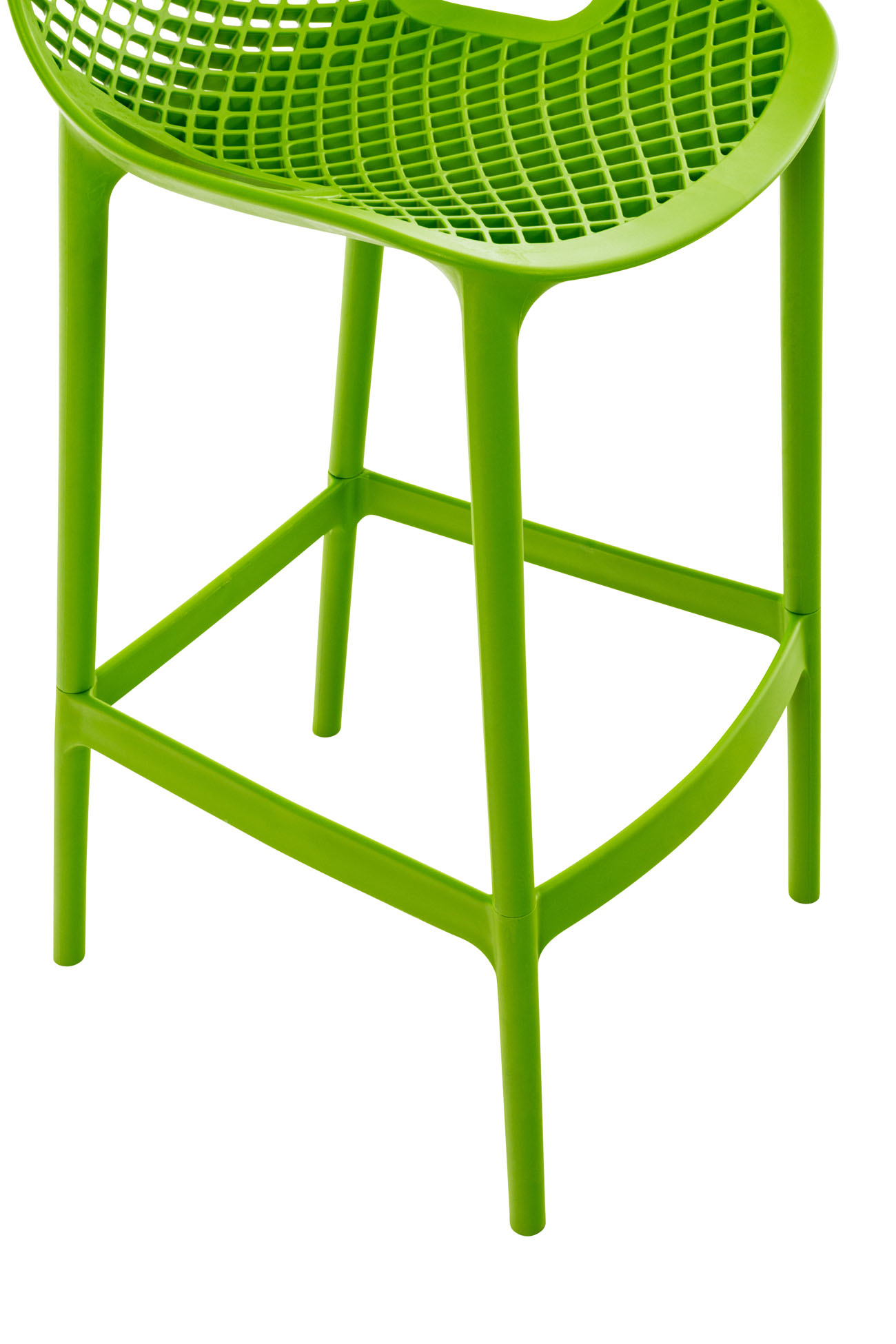 Lot de 2 Tabourets d'extérieur Air pour bar en plastique avec Repose-pieds Vert